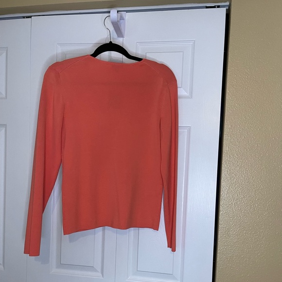 ANN TAYLOR Orange Coral Button-Up Knit Cardigan Sweater - NWT - Picture 10 of 11